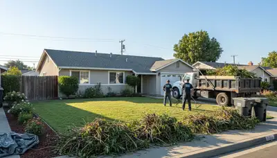 Professional storm debris cleanup and yard waste removal in San Jose, CA by Chop Chop Landscaping